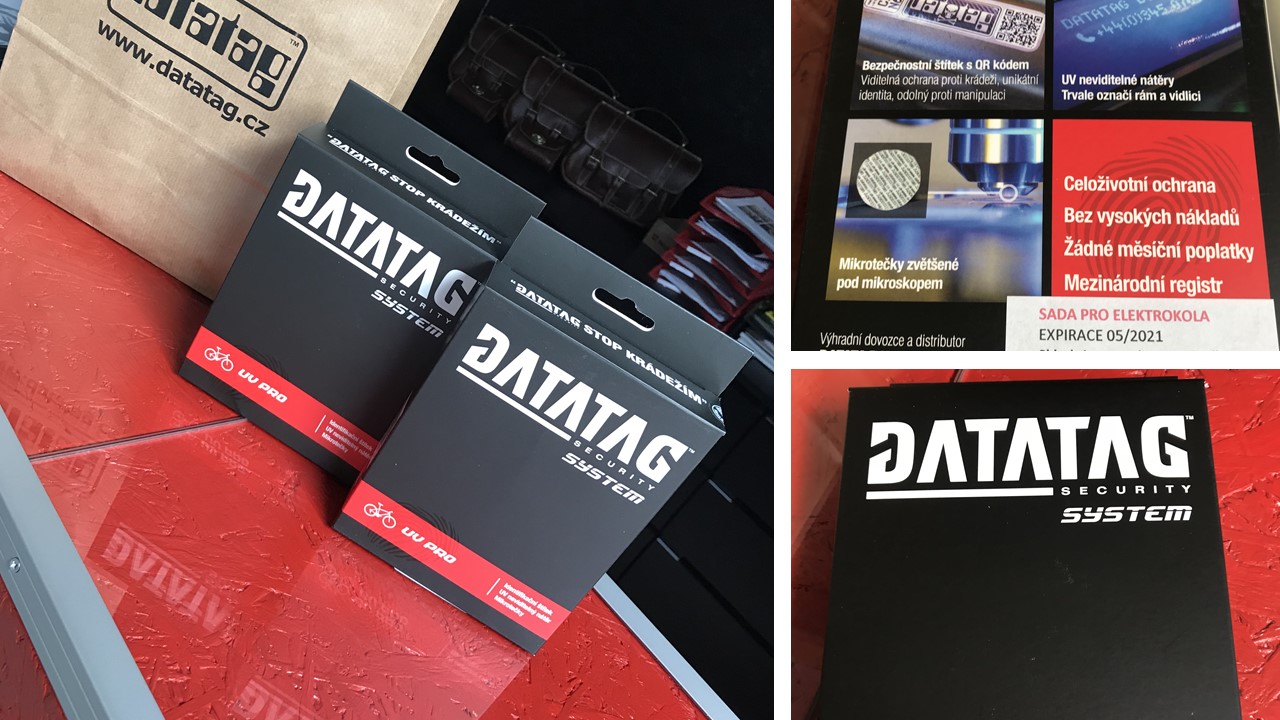 DATATAG bezpečnostní a registrační systém proti krádeži pro JÍZDNÍ KOLA