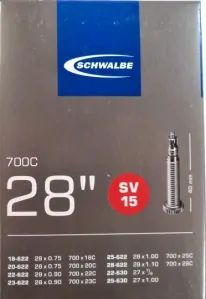 Duše Schwalbe 28" 18/28 - 622/630 SV15 40mm 
