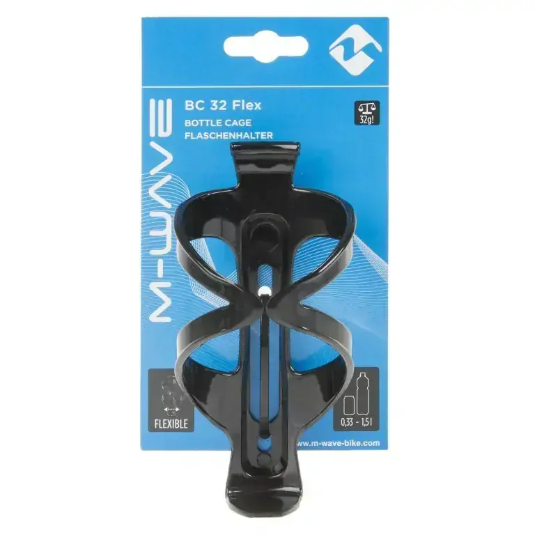 Košík na láhev M-WAVE BC 32 FLEX 0,33l - 1,5l černý
