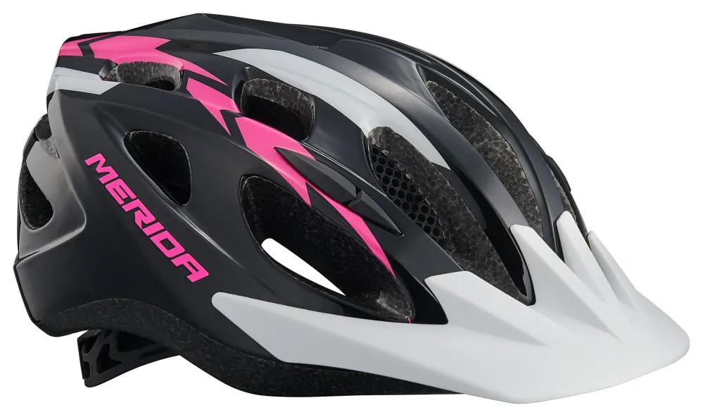 Přilba Merida junior SHADOW black/white/pink 51-56cm