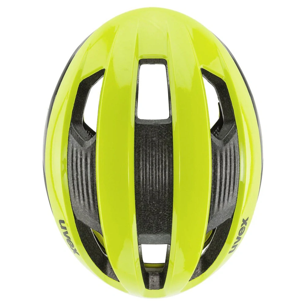Přilba UVEX RISE CC NEON YELLOW-BLACK MAT 52-56cm