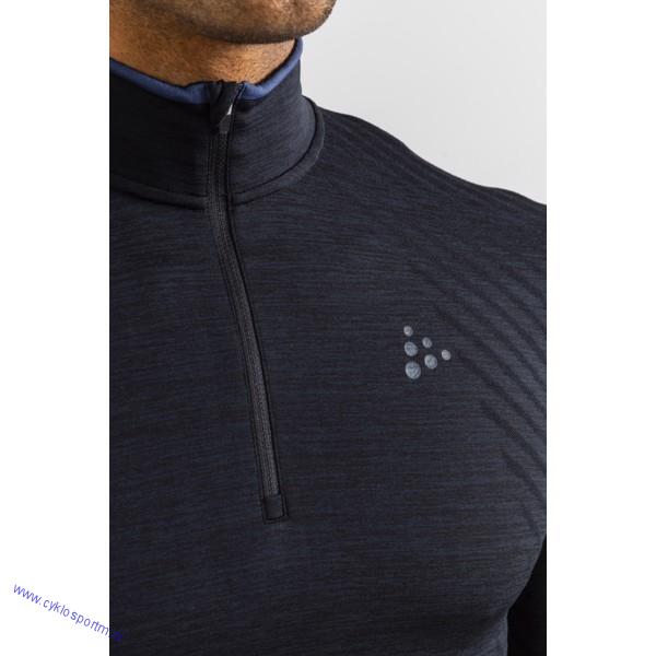 CRAFT triko pánské - rolák Fuseknit Comfort ZIP černá vel. XL