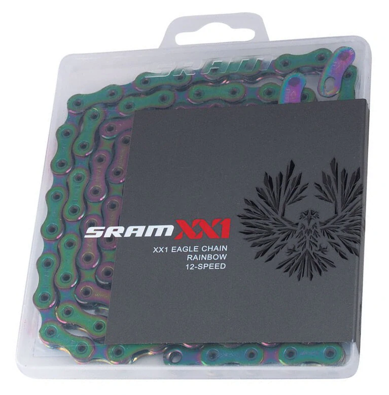 Řetěz SRAM 12 speed PCXX1 126čl.+spojka PowerLock, Rainbow