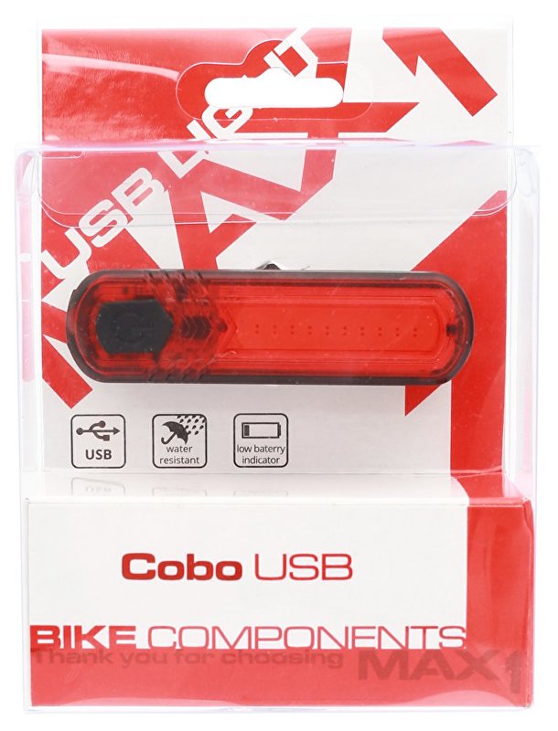 Blikačka zadní MAX1 Cobo USB 