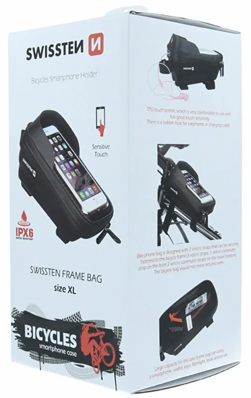 Brašna SWISSTEN For Smartphone černá velikost XL