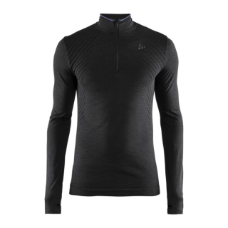CRAFT triko pánské - rolák Fuseknit Comfort ZIP černá vel. XL