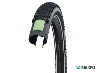 Plášť Schwalbe 27.5" Smart Sam PlusAddix DoubleDefense GreenGuard reflexní pruh