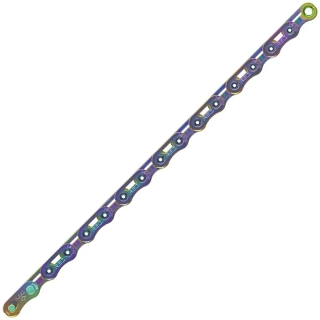 Řetěz SRAM 12/13 speed Red E1 Flattop Rainbow 126 čl.+spojka PowerLock Flowlink